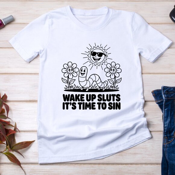 Hand Crafted Tops - Wake up Handmade Tee